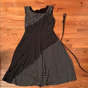 Black and White polka Dot Vintage Feel Dress
